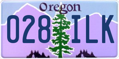 OR license plate 028ILK