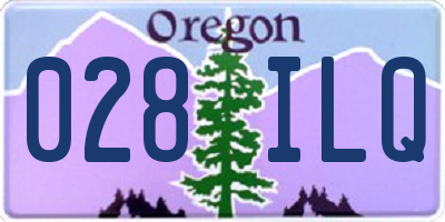 OR license plate 028ILQ