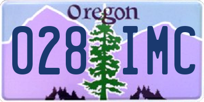 OR license plate 028IMC