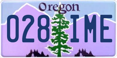 OR license plate 028IME
