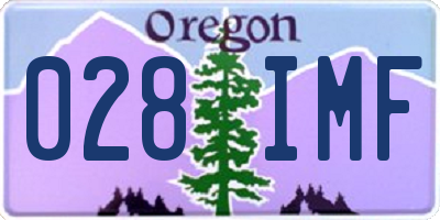 OR license plate 028IMF