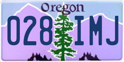 OR license plate 028IMJ