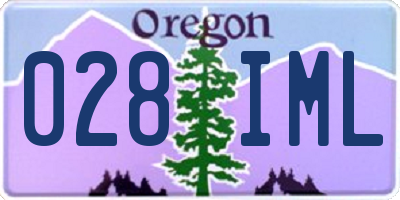 OR license plate 028IML