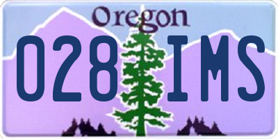 OR license plate 028IMS