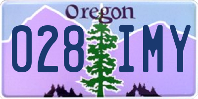 OR license plate 028IMY