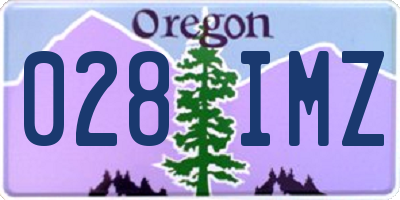 OR license plate 028IMZ