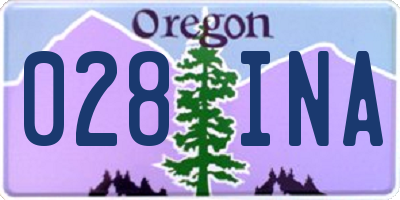 OR license plate 028INA