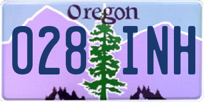 OR license plate 028INH