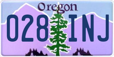 OR license plate 028INJ