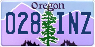 OR license plate 028INZ