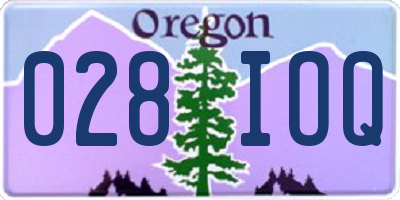 OR license plate 028IOQ