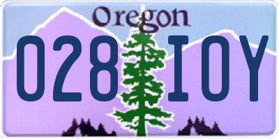 OR license plate 028IOY