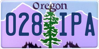 OR license plate 028IPA