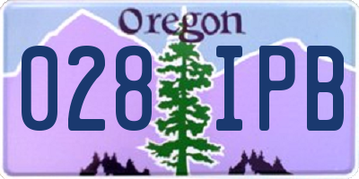 OR license plate 028IPB