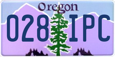 OR license plate 028IPC