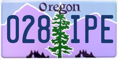 OR license plate 028IPE