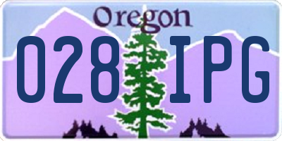 OR license plate 028IPG