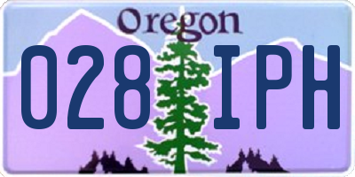OR license plate 028IPH