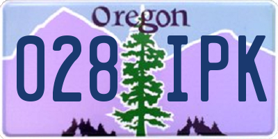 OR license plate 028IPK