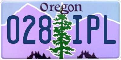 OR license plate 028IPL