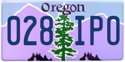 OR license plate 028IPO