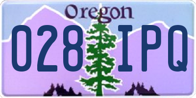 OR license plate 028IPQ