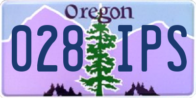 OR license plate 028IPS