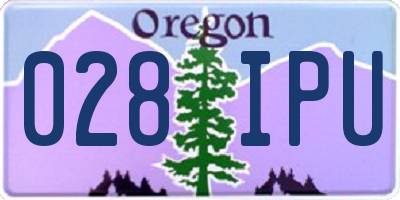 OR license plate 028IPU