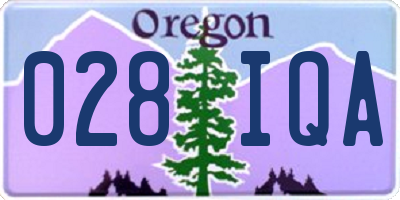 OR license plate 028IQA