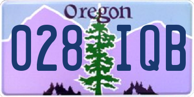 OR license plate 028IQB