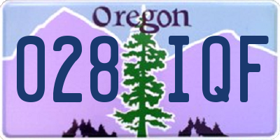 OR license plate 028IQF