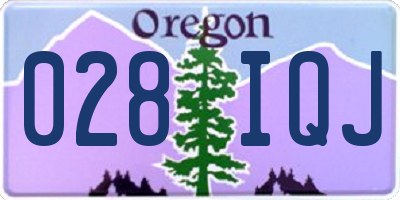 OR license plate 028IQJ