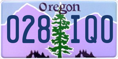 OR license plate 028IQO