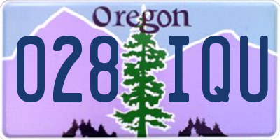 OR license plate 028IQU