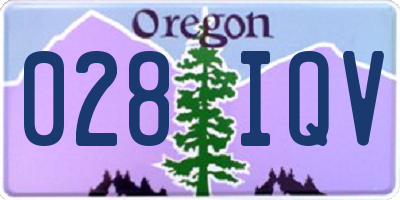 OR license plate 028IQV