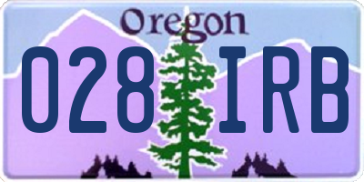 OR license plate 028IRB