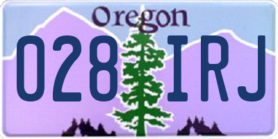 OR license plate 028IRJ