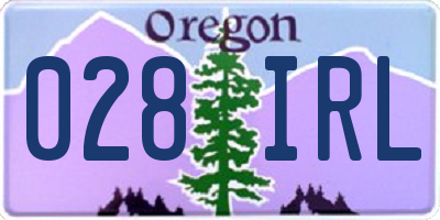 OR license plate 028IRL
