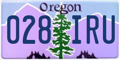 OR license plate 028IRU