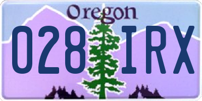 OR license plate 028IRX
