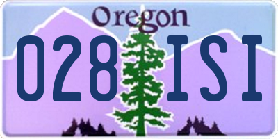 OR license plate 028ISI