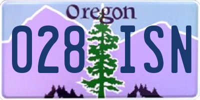 OR license plate 028ISN