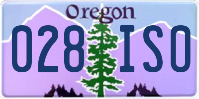 OR license plate 028ISO