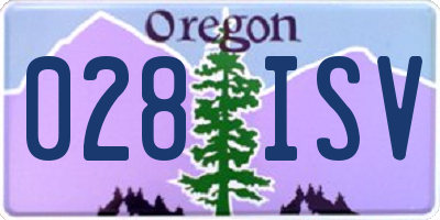 OR license plate 028ISV