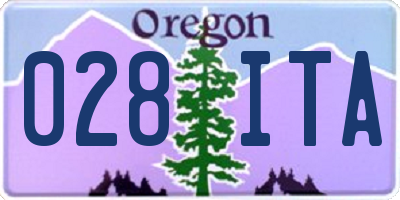 OR license plate 028ITA