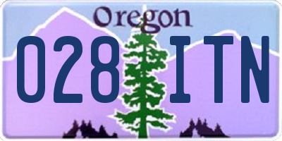 OR license plate 028ITN