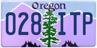 OR license plate 028ITP