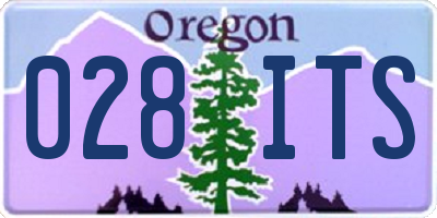 OR license plate 028ITS