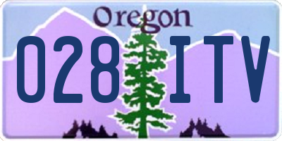OR license plate 028ITV