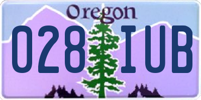OR license plate 028IUB